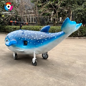 Manège Électrique Requin Baleine 1,7-1,9M de Longueur, Voiture Robot Amusante pour Enfants, Trottinette Animale à Batterie pour Centre Commercial - Product Image 4