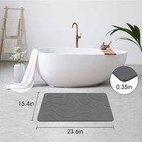Tapis de bain en pierre de diatomite CF BDMB94, nouveau, vente en gros, pour comptoir de cuisine, tapis de salle de bain naturel pour animaux de compagnie, facile à nettoyer