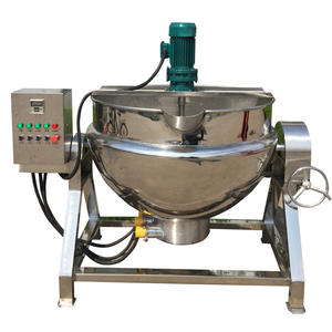 100 litros de vapor industrial/gas/eléctrico <span class=keywords><strong>Ed</strong></span> Cooking Kettle Mixer Pot con agitador - Product Image 1