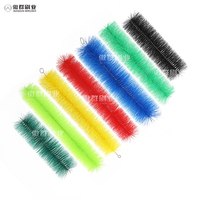 Brosse de nettoyage de gouttière en nylon robuste pour toit, brosse de toit noire, brosse de gouttière flexible