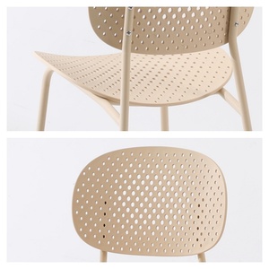 Silla de Hierro Nórdica con Respaldo Hueco, Silla de Comedor Moderna y Sencilla para Exteriores, Silla de Metal para Cafetería, Restaurante y Hogar - Product Image 5