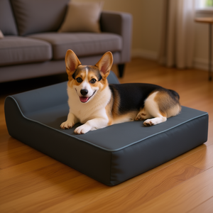 Cama Ortopédica para Perro, Gris, Rectangular, Funda Extraíble y Lavable, Relleno de Fibra, Espuma de Poliuretano, Interior, Todas las Estaciones, Estilo Moderno - Product Image 2