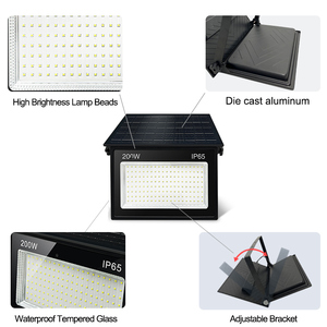 ระบบแสงสว่างกลางแจ้งแบบพกพาพับได้30W-200W ได้รับการรับรองจาก IP65 ABS มาตรฐาน RoHS กันน้ำได้ - Product Image 6