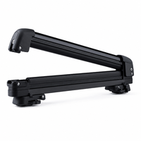 Support universel pour skis et snowboards pour toit de voiture - Porte-chargeurs réglable en alliage d'aluminium avec rembourrage en caoutchouc, antivol pour SUV