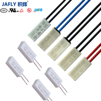 JAFLY KSD9700 5A 45C~285C Pelindung Beban Berlebih Plastik Bi-metal Tipe Normal Tertutup (Normally Closed) untuk Motor Kipas