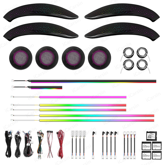 ICarsin for BMW 3 Series F31 F34 F36 Ambient Light Dynamic Colorful LED Ambient Light Strip Car Interior Lighting Upgrade Kit