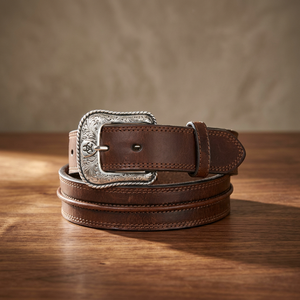 Top Selling Custom Printed Cow Hide Leather Belts 100% Black/Brown Handcrafted Vintage Style Waterproof Breathable Durable Pin - Product Image 1