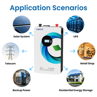 Batterie de stockage d'énergie solaire domestique murale OEM 51.2V 100Ah 205Ah 200Ah 314Ah 5kWh 10kWh 16kWh LiFePO4
