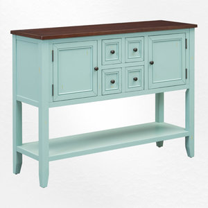 Nhập Nội Thất Hành Lang Bên Bảng MDF Cổ Điển Indonesia Giao Diện Điều Khiển Bảng Với Lưu Trữ Ngăn Kéo Và Kệ - Product Image 6