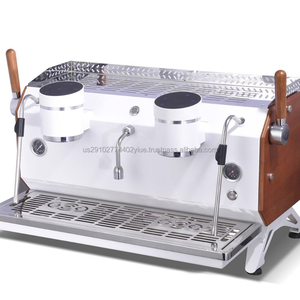 เครื่องชงกาแฟเอสเพรสโซเชิงพาณิชย์ เครื่องทำคาปูชิโน่ เครื่องชงกาแฟแบบสองหัวชง พร้อมปั๊มนำเข้า - Product Image 3