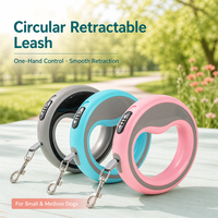 Laisse pour chien réfléchissante et tendance avec anneau, télescopique automatique à dégagement rapide – Laisse de promenade pour petit chien – Laisse de traction extérieure pour chien