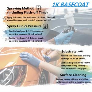 Peinture de finition automobile Huada 1K Basecoat Haute Teneur en Solides pour Réparation de Carrosserie – Vente en Gros Nouveauté - Product Image 4