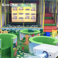 Permainan AR untuk Anak-Anak Sistem Proyeksi Dinding Interaktif 3D Permainan Bola Multipemain Proyektor Interaktif untuk Tempat Bermain Dalam Ruangan