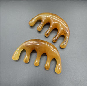 रेसिन बीसवैक्स स्क्रैपिंग बोर्ड सींग का सिर मेरिडियन एक्यूपंक्चर मालिश कंस मछली हड्डी पांच दांत बड़े शरीर लिथियम बैटरी संचालित - Product Image 2