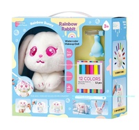 Timor Planet Rainbow Rabbit DIY Spray-Paint Washable Doll Handmade Graffiti Toy Children's Painting Birthday Gift pp Cotton