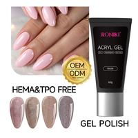 RONIKI Gel UV Poly pour Extension d'Ongles, Gel de Construction Polygel, Fournitures pour Ongles, Gel Polish Salon, Gelée Acrylique à Dissoudre pour Extension