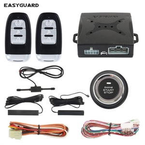 EASYGUARD Alarme de voiture universelle EC003-1 DC12V avec bouton de démarrage, entrée sans clé passive PKE et démarrage à distance sans clé - Product Image 1