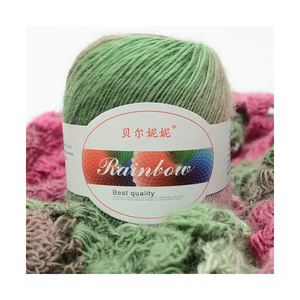 Best-Selling Rainbow-Colored Section Dyed <strong>Wool</strong> Blended Yarn-Eco-Friendly Strong Yarn for Knitting Weaving Sewing Shawl <strong>Blankets</strong> - Product Image 2