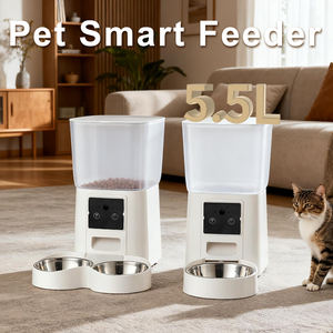 Mangeoire intelligente moderne pour animaux de compagnie 5.5L avec contrôle Wifi Distributeur d'aliments secs chronométré Bol en acier inoxydable durable Caméra Wifi automatique - Product Image 6