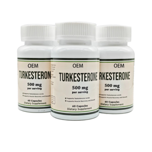 Capsules de Turkesterone en vente chaude OEM, extrait de poudre d'Ajuga Turkestanica, complexe de 60 capsules/flacon pour adultes - Product Image 1