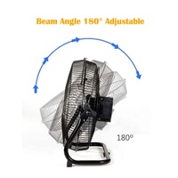 Ventilateur portable sans fil rechargeable de 12 pouces, grand ventilateur solaire avec panneau solaire pour la maison