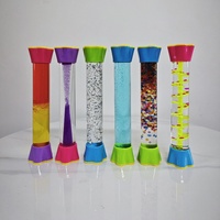 Nouvelles Tubes Sensorielles Calmantes pour l'Anxiété, Tubes Fidget à Mouvement Liquide, Minuteur à Bulles pour Enfants TDAH