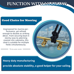 AMBITION Taquet de bateau en acier inoxydable 316 Base ouverte 4 "argent/or pour bateau, quai, kayaks, décoration nautique et meubles - Product Image 6