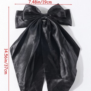 Nouveauté 2025 Pince à cheveux en tissu avec nœud en ruban, pince à ressort pour chignon, accessoires capillaires pour femme - Product Image 5
