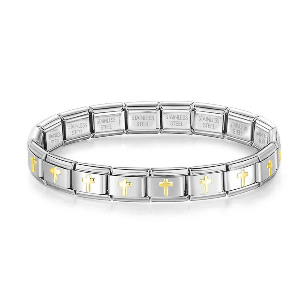 RECUERNO en forma de cruz PLATA