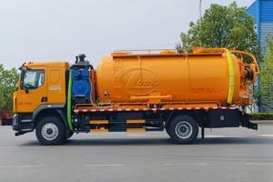 Camión cisterna DONGFENG M3 4x2 de 15 CBM con motor auxiliar Cummins de 290 HP, bomba de anillo de agua de doble chorro y succión, personalizado de fábrica para exportación - Product Image 5