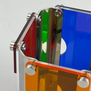 Bauhaus Style Color Matched Acrylic Pen Holder High Appearance Desk Organizer for <b>Storage</b> & Display - Product Image 2