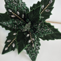Décorations de Noël : Fleurs artificielles de Poinsettia en polyester pour intérieur, décorations d'arbre de Noël, décoration de maison, taille personnalisée pour centres commerciaux et maisons