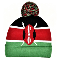 Nouveau bonnet tricoté avec drapeau irlandais pour femmes et hommes, bonnet à pompon, doux, extensible, chaud pour l'hiver, vente en gros personnalisée, pas cher