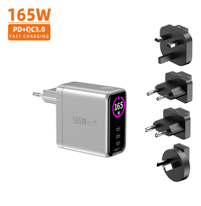 เครื่องชาร์จ GAN USB C 165W 140W สถานีชาร์จไว Ai หน้าต่างแสดงภาพ PD3.1 QC5 PPS PD100W สำหรับ <span class=keywords><strong>Samsung</strong></span> iPhone 17 - Product Image 1