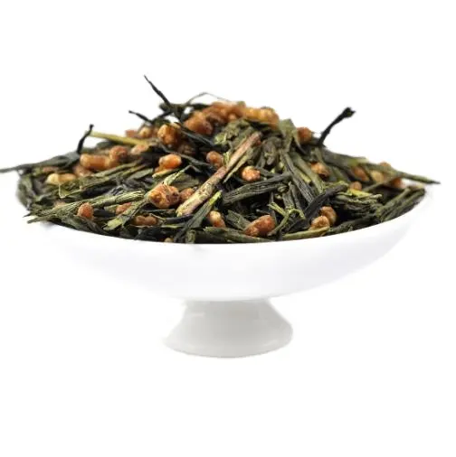 China supplier Japan Roasted Brown Rice blending Green tea Genmaicha Tea for sale