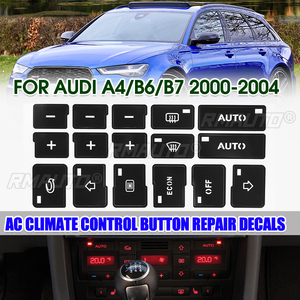 Pegatinas Decorativas para Reparación de Botones de Control de Climatización de Aire Acondicionado para Automóviles Audi A4 B6 B7 2000 2001 2002 2003 2004 - Product Image 1