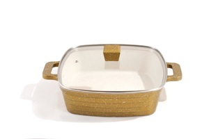 Ensemble de casseroles de haute qualité avec revêtement en marbre antiadhésif, grandes casseroles carrées ondulées, ensemble de casseroles en <span class=keywords><strong>fonte</strong></span> - Product Image 3