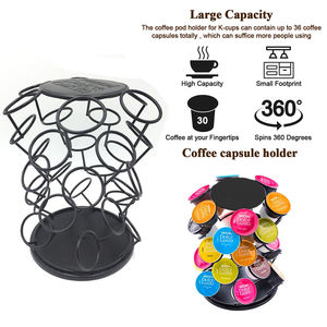 <span class=keywords><strong>Support</strong></span> de rangement rotatif pour capsules Nespresso <span class=keywords><strong>Dolce</strong></span> <span class=keywords><strong>Gusto</strong></span>, 30 <span class=keywords><strong>dosettes</strong></span>, noir, <span class=keywords><strong>support</strong></span> de rangement pour capsules de café, pour la maison et le bureau - Product Image 5