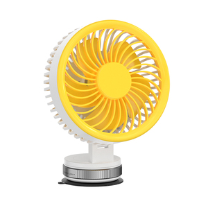 Ventilateur de refroidissement de charge USB réglable à 360 degrés Ventilateur en plastique monté sur portable Ventouse forte pliable pour voiture en plein air - Product Image 1