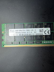 Hmaa8gl7cpr4n-wm หน่วยความจำ Ddr4 Pc4-2933y 4drx4 64กรัมสำหรับ Hmaa8gl7cpr4n-wm เซิร์ฟเวอร์ Ddr4 Pc4-23400 SDRAM (2933 MHz) Quad Rank 288- - Product Image 6