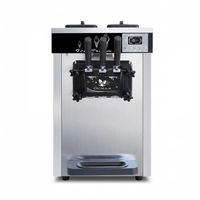 Mini machine à crème glacée de table haute productivité, 3 saveurs, yaourt, lait, poudre de chocolat, économique, petite machine à crème glacée
