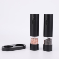 Ensemble moulin à sel et poivre en acier inoxydable rechargeable par USB, réglable, vente en gros d'usine, avec moulin à épices