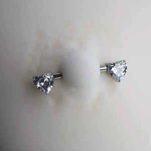 फैशन निप्पल सीधे बार नाक स्टड भेदी गहने क्यूबिक ज़िरकोनिया हीरा पुल अंगूठी स्टेनलेस स्टील भेदी गहने - Product Image 5