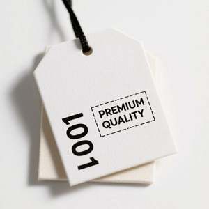 Étiquettes suspendues personnalisées de luxe pour vêtements, imprimées UV, en papier recyclé, pour chaussures, sacs, vêtements, designs personnalisés, logo client - Product Image 6