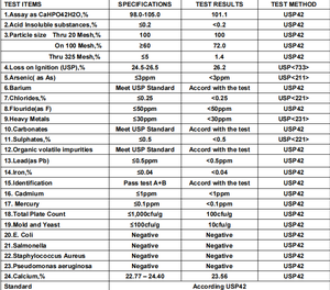 Bổ sung dinh dưỡng phụ gia thực phẩm <span class=keywords><strong>Dicalcium</strong></span> <span class=keywords><strong>Phosphate</strong></span> giá thực phẩm cấp thực phẩm <span class=keywords><strong>Dicalcium</strong></span> <span class=keywords><strong>Phosphate</strong></span> dihydrate (DCP) giá hạt - Product Image 4
