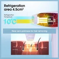 10 ° Appareil d'épilation à lumière pulsée (IPL) portable en forme de pistolet, avec refroidissement automatique continu, pour une épilation efficace.