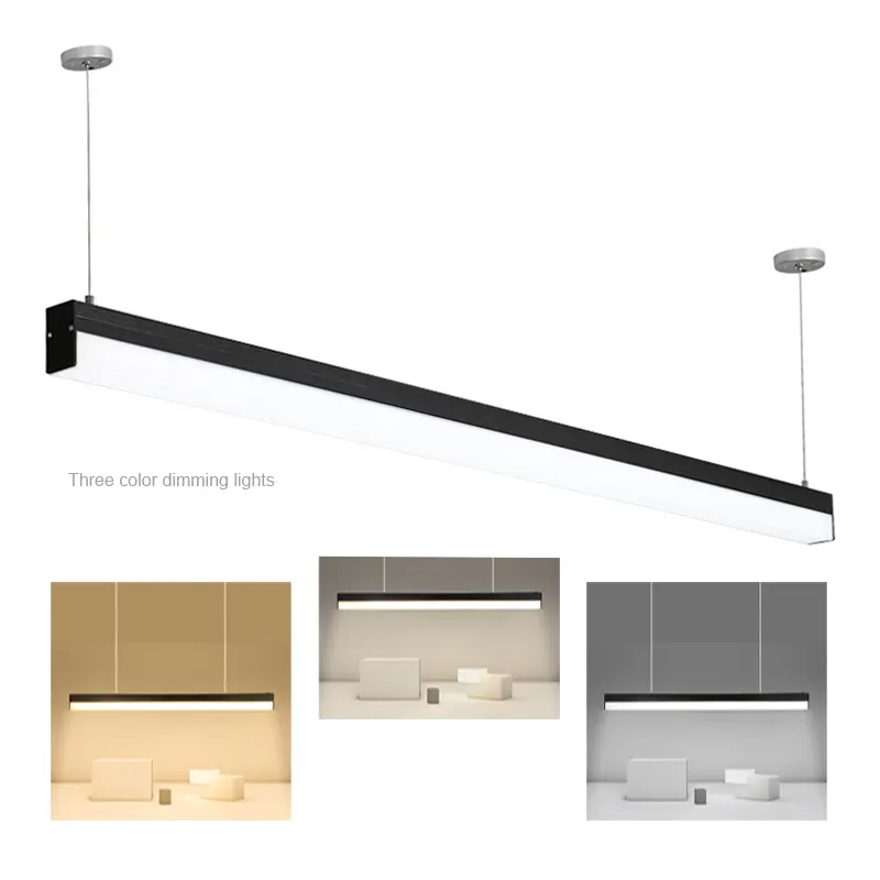 Hoge Kwaliteit Aluminium Ophanging Plafond Lamp Voor Eetkamer Keuken Ontbijt Bar Dimmabl Lineaire Led Licht