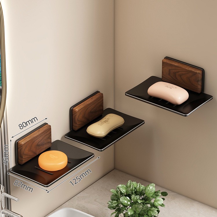 Walnut wood soap dishes [pack of 3]