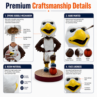 Figurine d'oiseau personnalisée en résine, mascotte d'aigle de basket-ball, fait main et peinte à la main, avec ballon, cadeau de collection OEM/ODM
