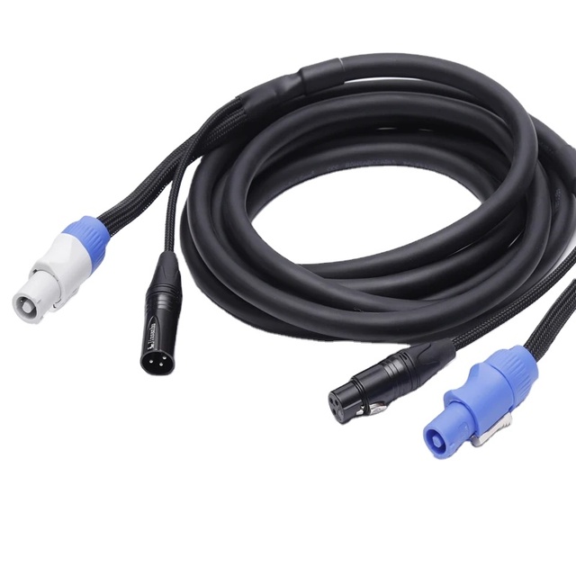 High Quality Pure Copper DMX Signal Cable Powercon 3*2.5MM Audio XLR Connector PVC Available 1M/3M/5M Speakers